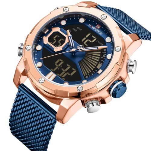 ساعة نافي فورس رجالي NF9172S-RG-BE-BE