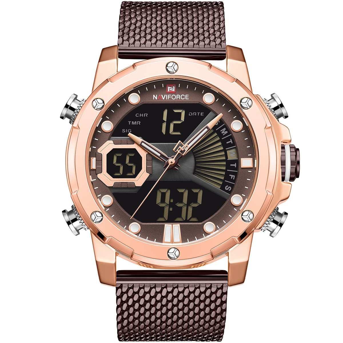 ساعة نافي فورس رجالي NF9172S-RG-CE-CE