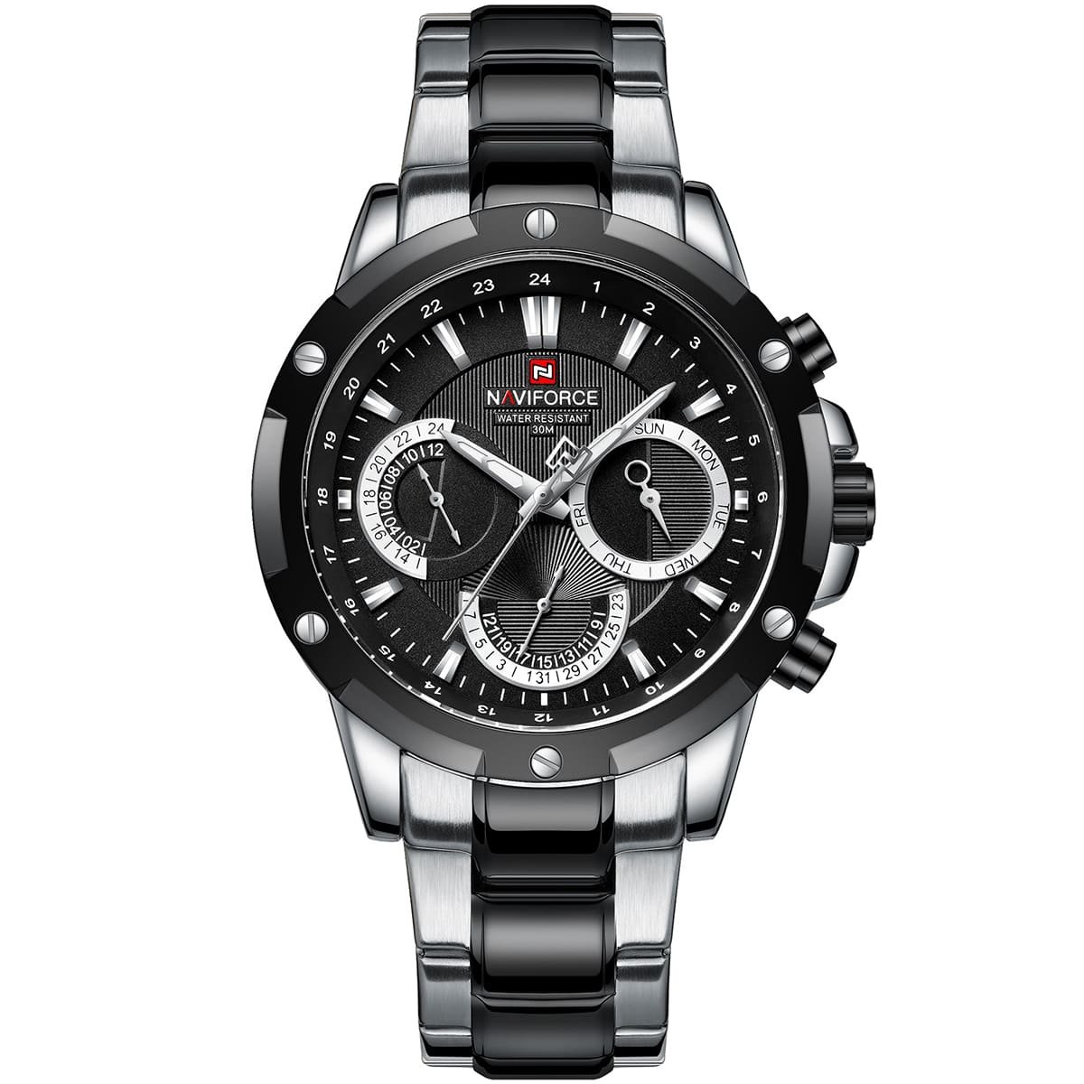 ساعة نافي فورس رجالي NF9196S-S-B