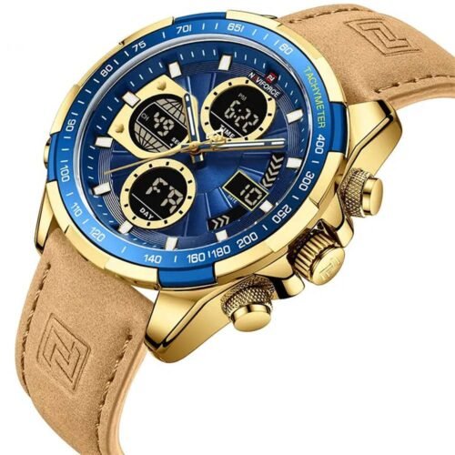 ساعة نافي فورس رجالي NF9197L-G-BE-Y-BN