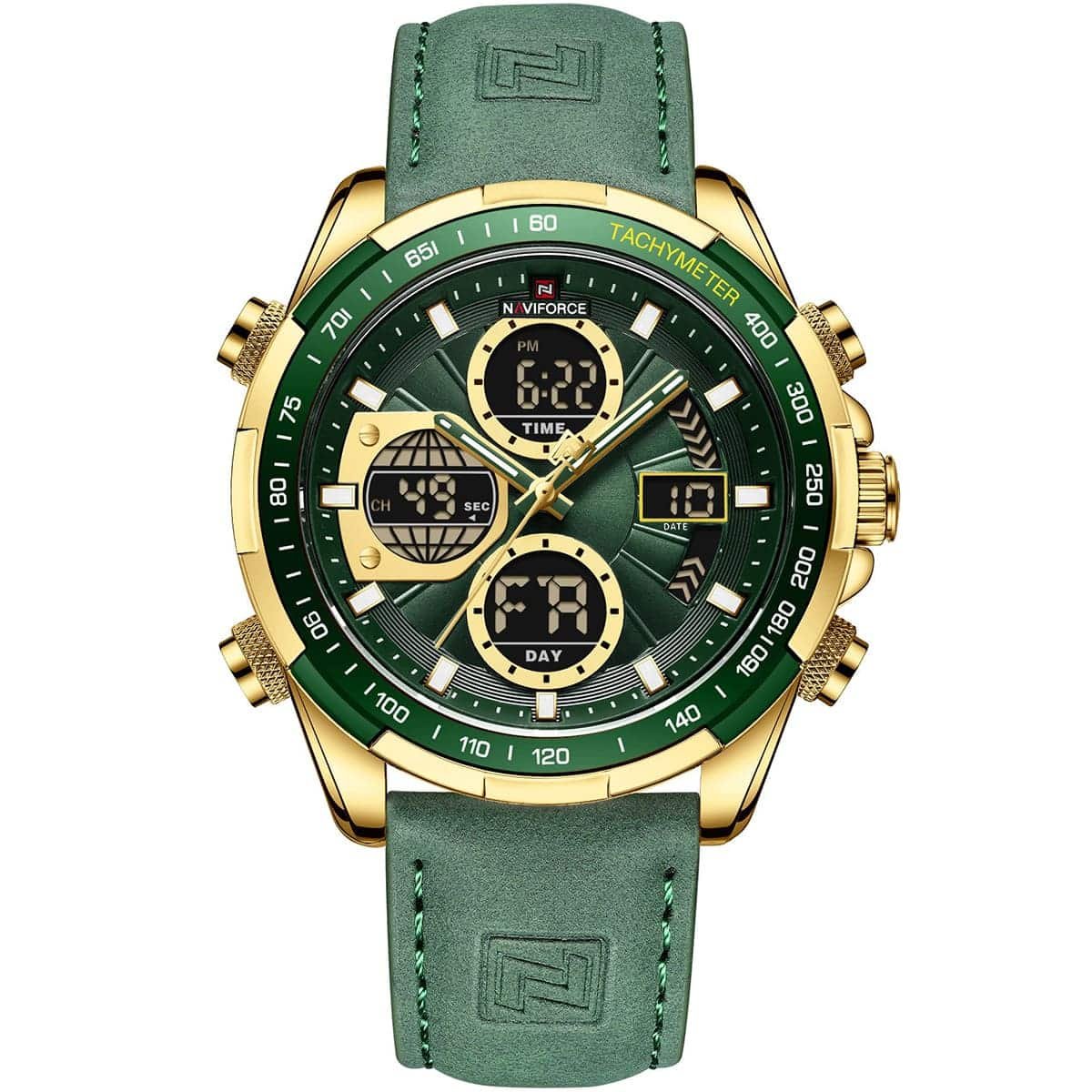 ساعة نافي فورس رجالي NF9197L-G-GN-GN