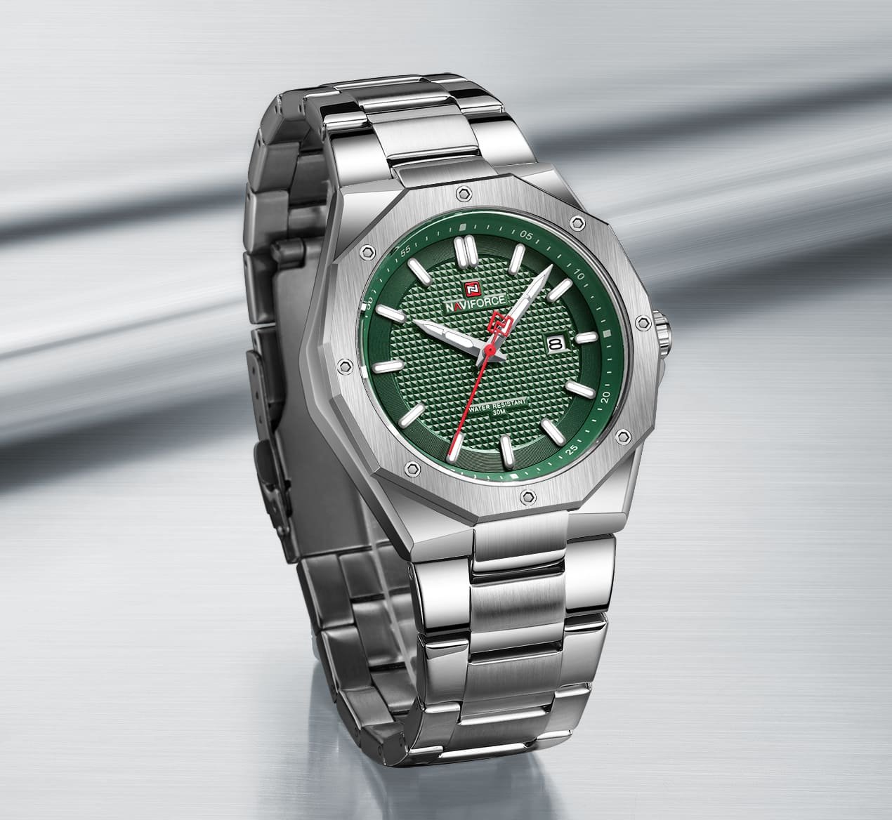 ساعة نافي فورس رجالي NF9200S-S-GN