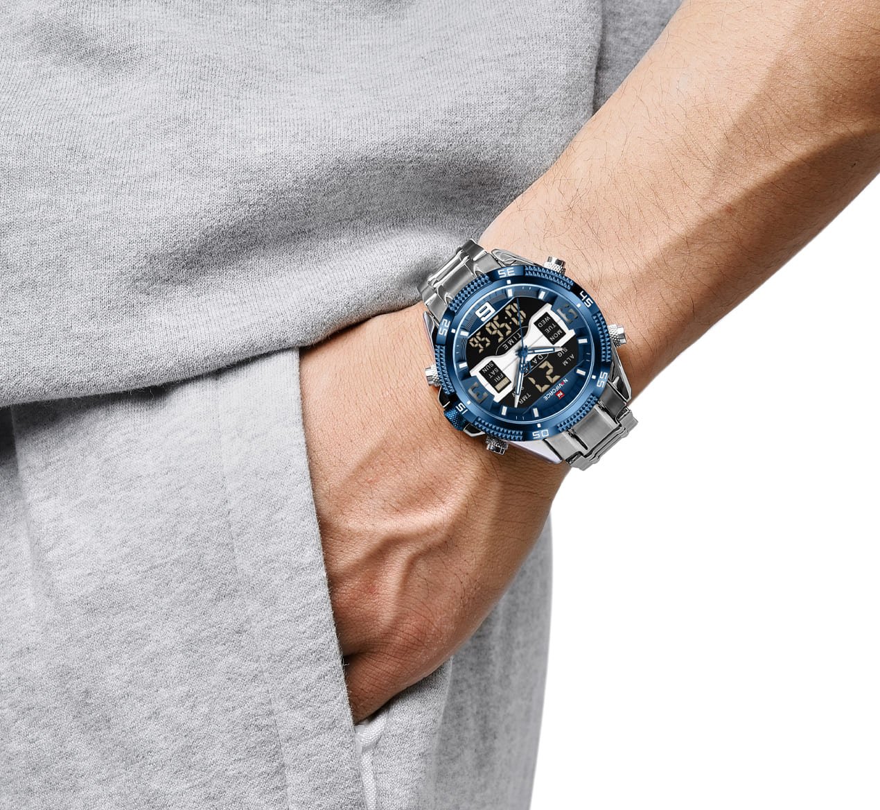 ساعة نافي فورس رجالي NF9201-S-BE