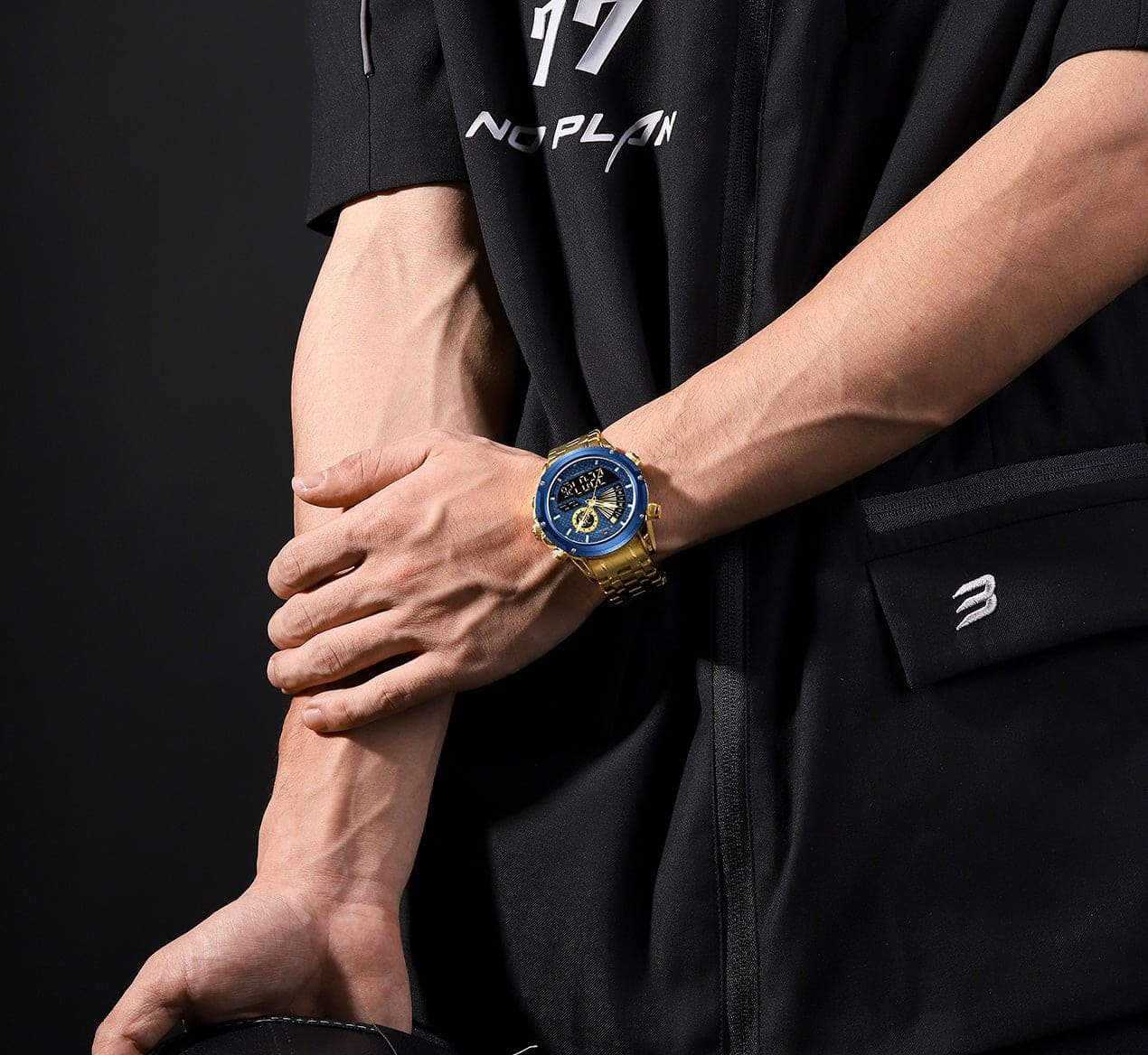 ساعة نافي فورس رجالي NF9205-G-BE