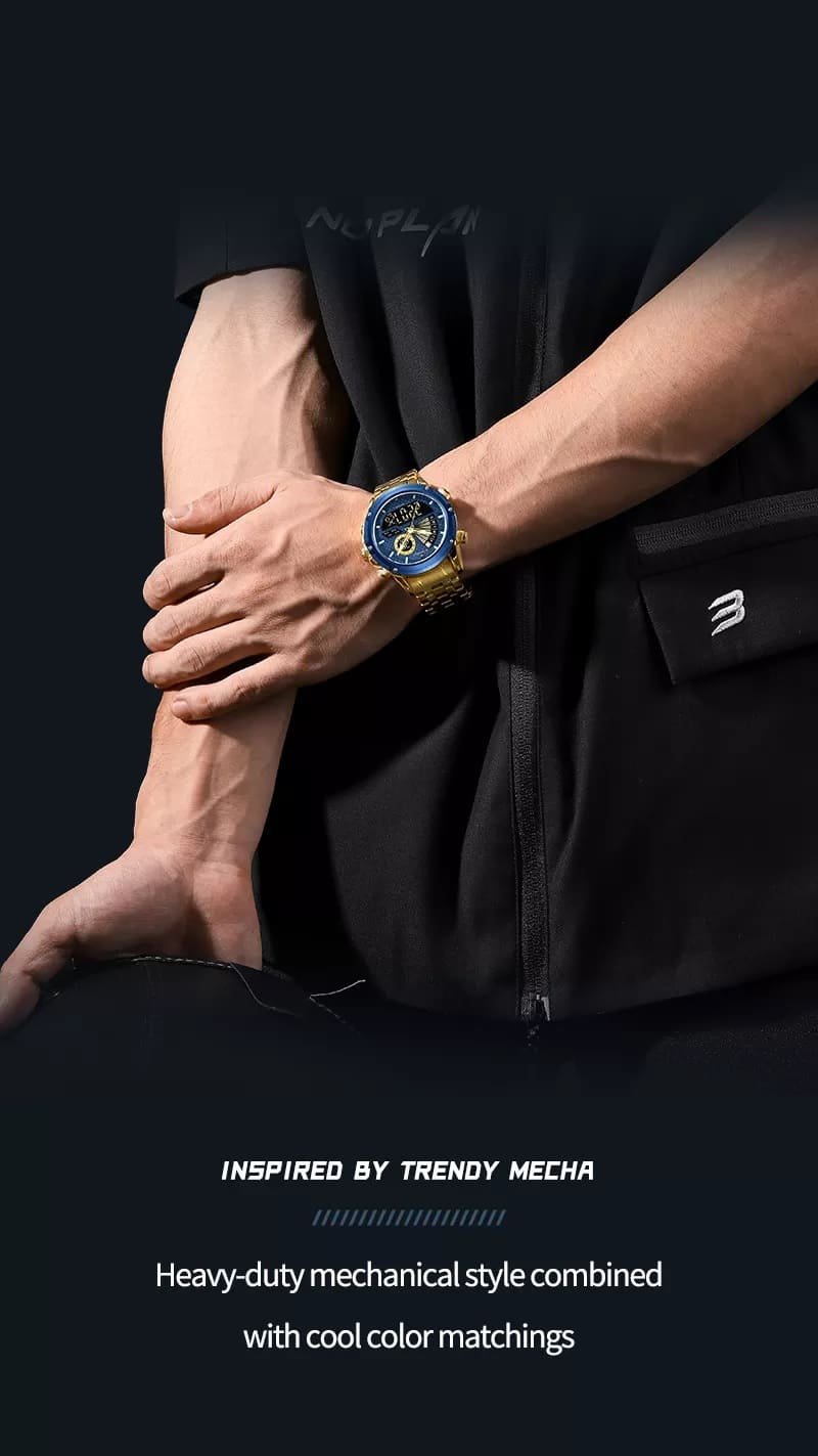 ساعة نافي فورس رجالي NF9205-G-BE