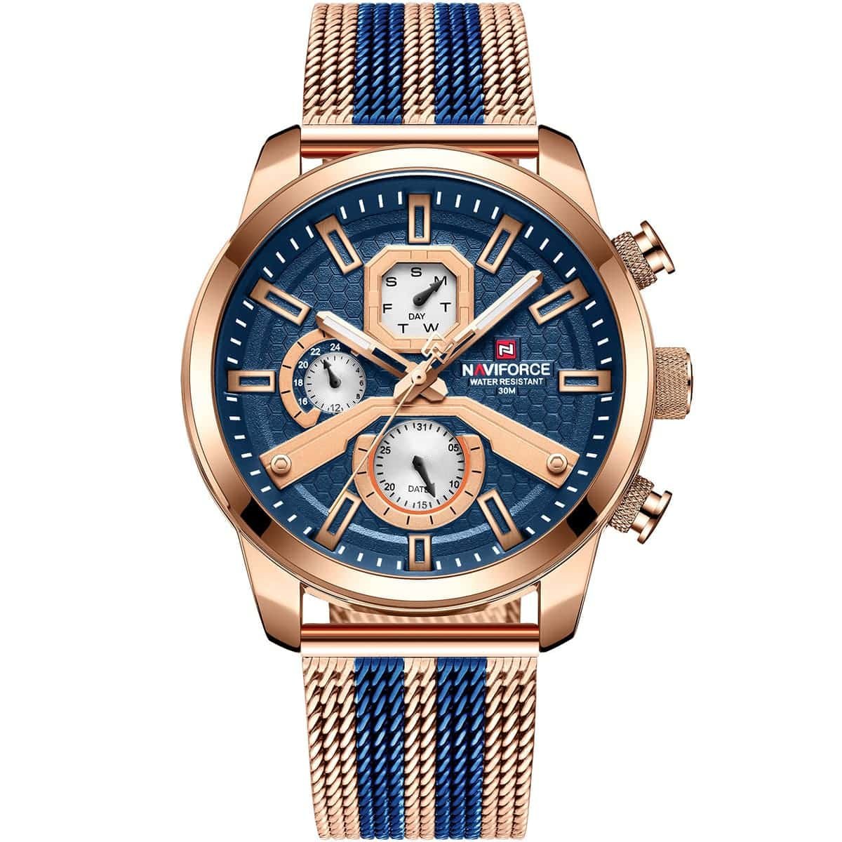 ساعة نافي فورس رجالي NF9211S-RG-BE