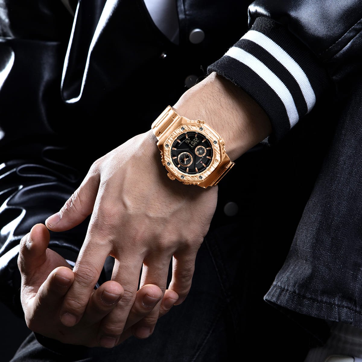 ساعة نافي فورس للرجال NF9216S-RG-B