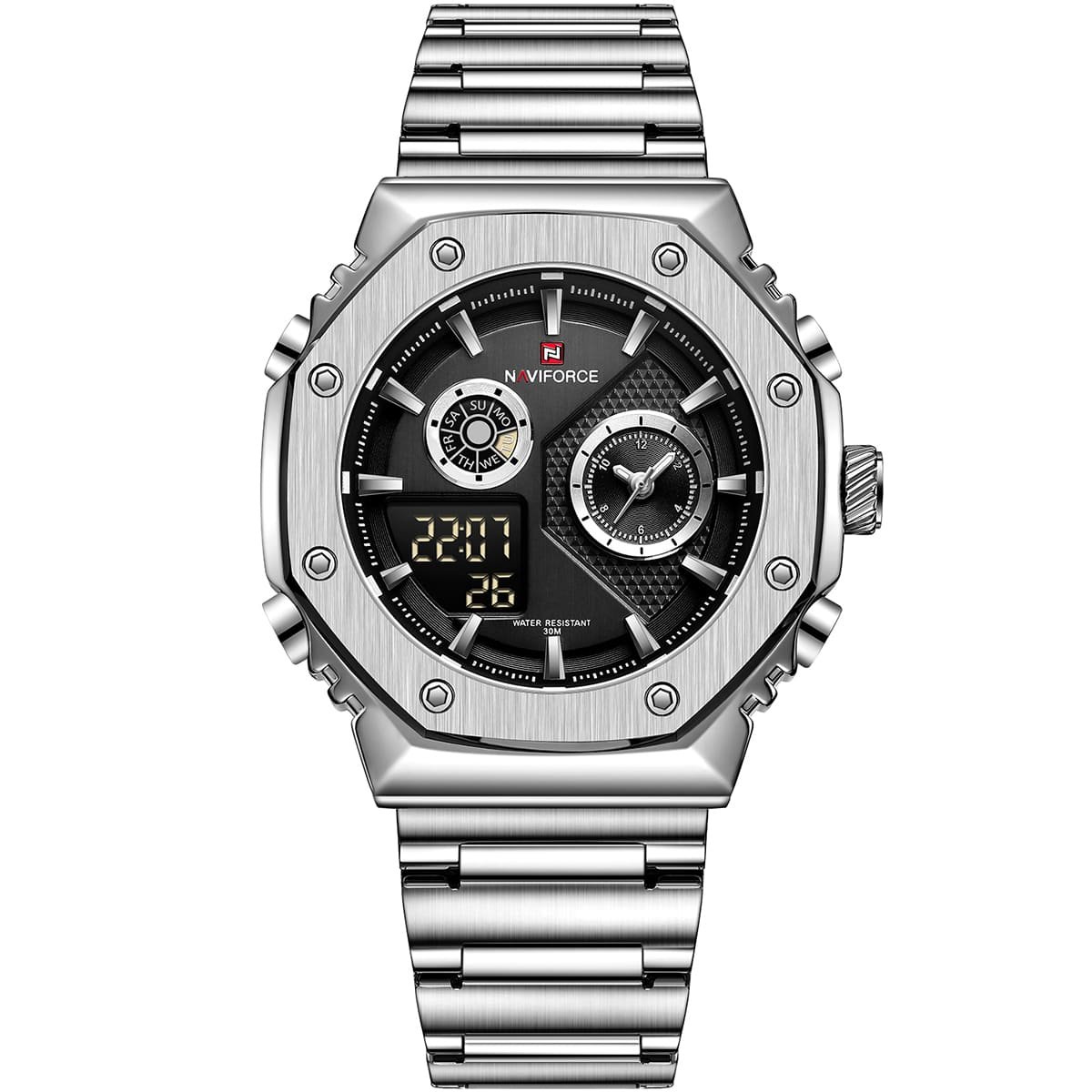 ساعة نافي فورس للرجال NF9216S-S-B