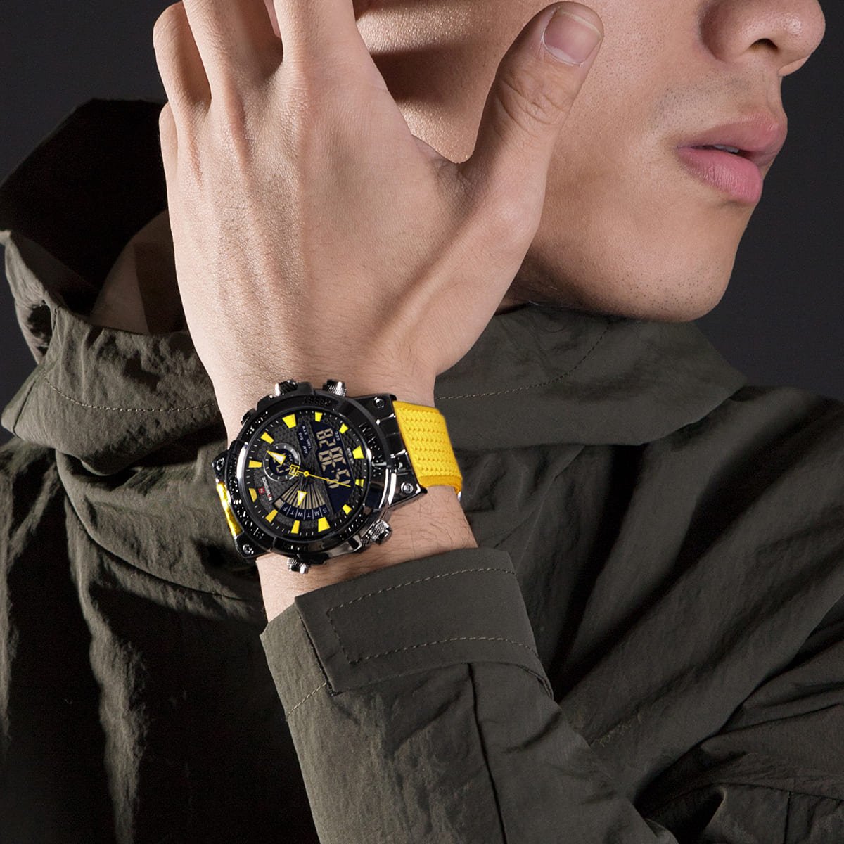 ساعة نافي فورس للرجال NF9219-B-Y-Y