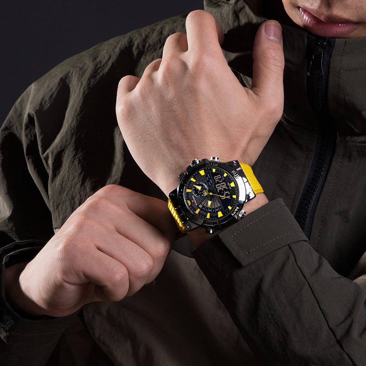 ساعة نافي فورس للرجال NF9219-B-Y-Y