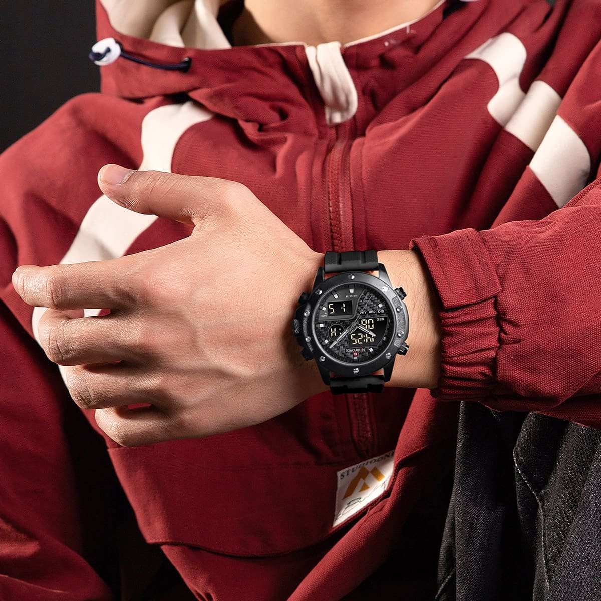 ساعة نافي فورس للرجال NF9221-B-GY-B