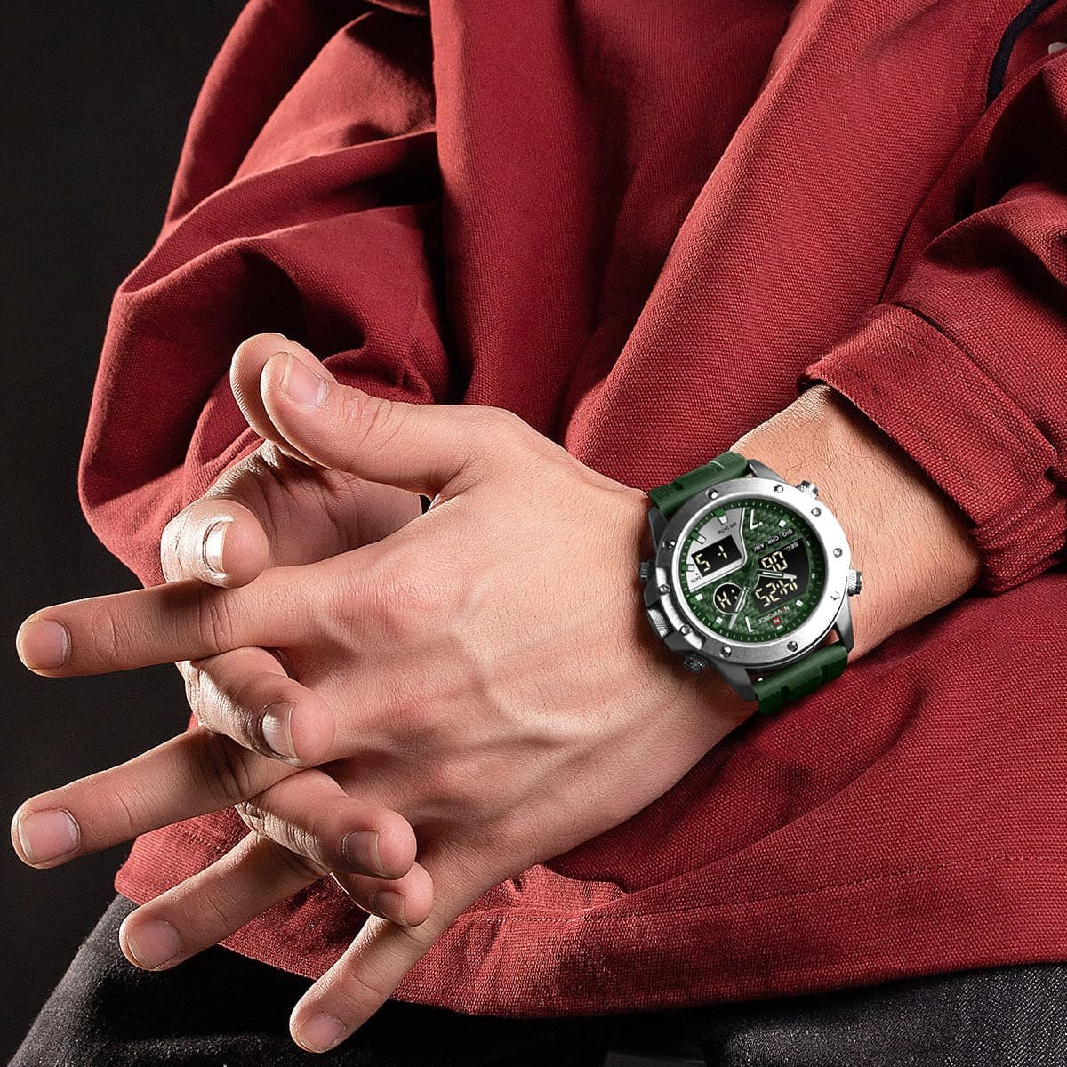 ساعة نافي فورس للرجال NF9221-S-GN-GN