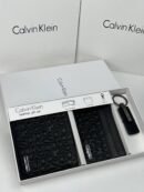 طقم من كالفن كلاين مكون من محفظه ومادليه وكراته رجالي