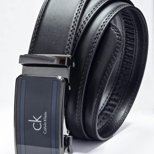 CK Black Leather Belt – Automatic Buckle #24