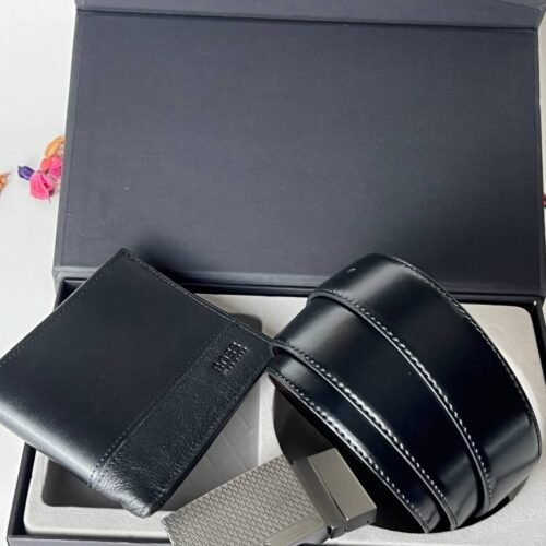 طقم محفظة وحزام هوجو بوس رجالي