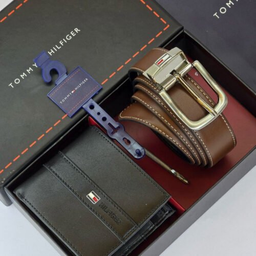 TH Leather Wallet-Belt Set For Men 3#