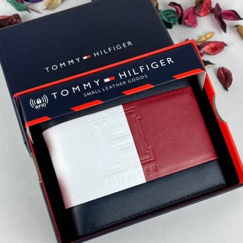 محفظة من تومي هيلفيغر للرجال جلد
