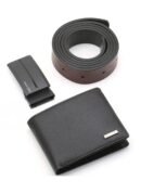 CK Black Leather Wallet-Belt Set For Men 15#