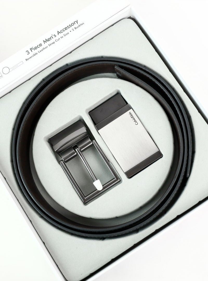 CK Leather Belt Set For Men 10# - الصورة 9