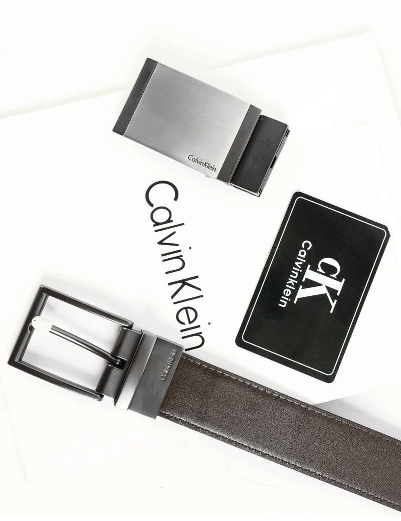CK Leather Belt Set For Men 10# - الصورة 2