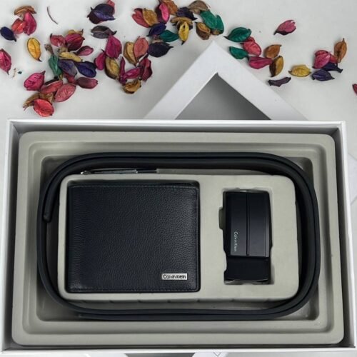 طقم محفظة وحزام كالفن كلاين رجالي