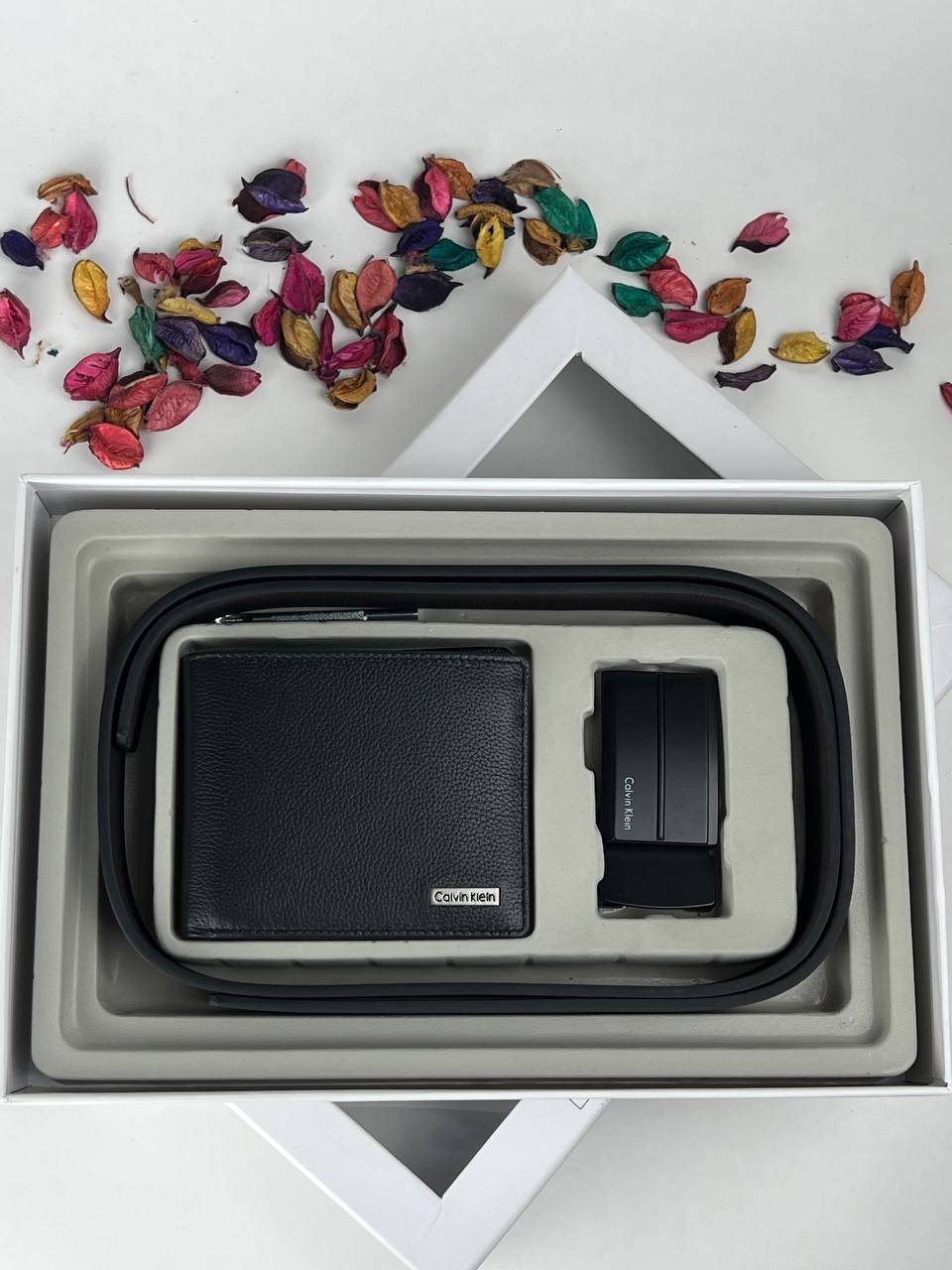 طقم محفظة وحزام كالفن كلاين رجالي