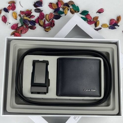 طقم محفظة وحزام كالفن كلاين رجالي