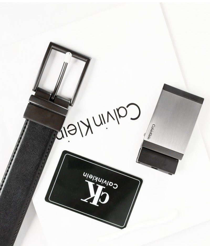 CK Leather Belt Set For Men 10# - الصورة 3