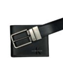 CK Black Leather Wallet-Belt Set For Men 11#