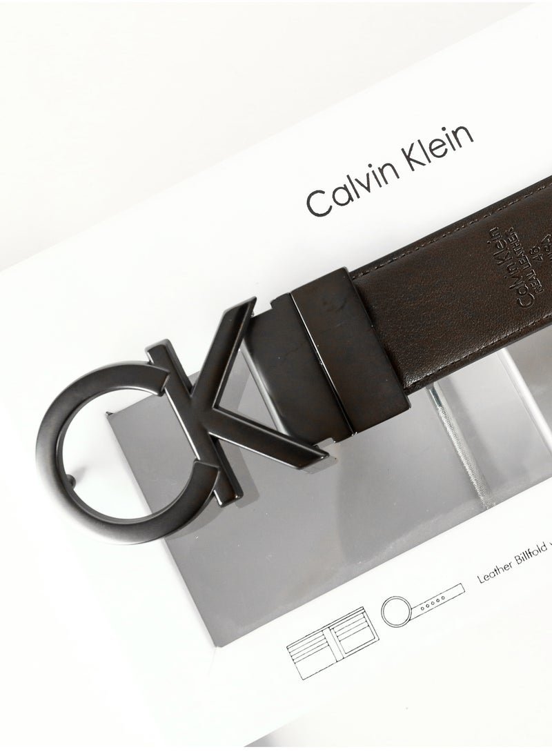 CK Reversible Belt & Wallet Set For Men - الصورة 2