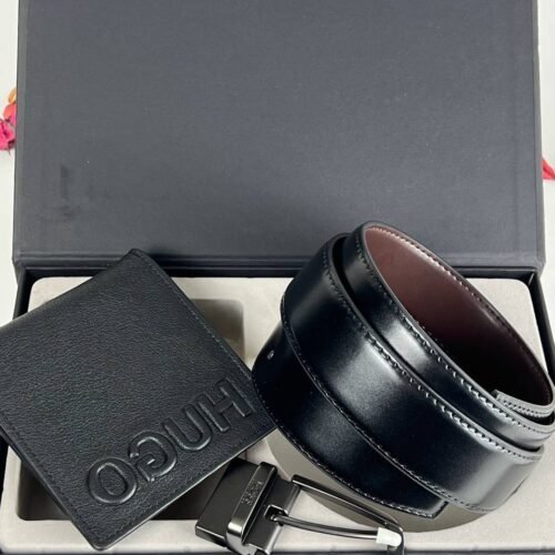 طقم محفظة وحزام هوجو بوس رجالي