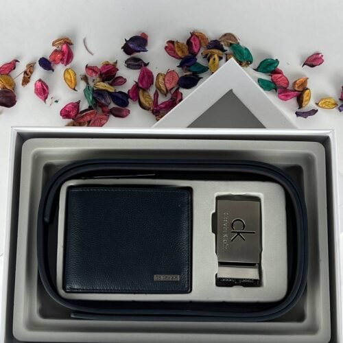 طقم محفظة وحزام كالفن كلاين رجالي