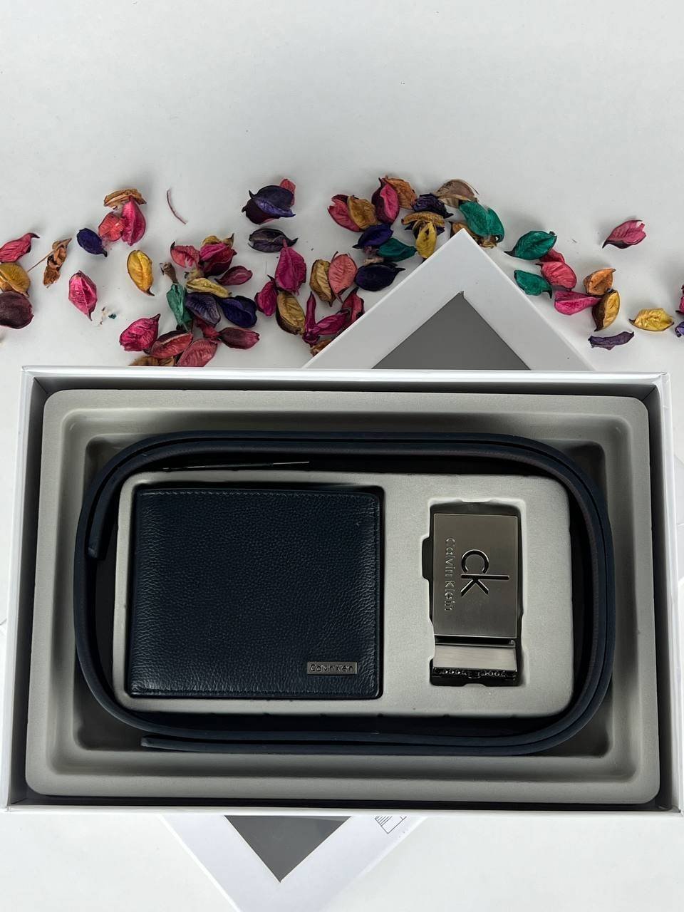 طقم محفظة وحزام كالفن كلاين رجالي