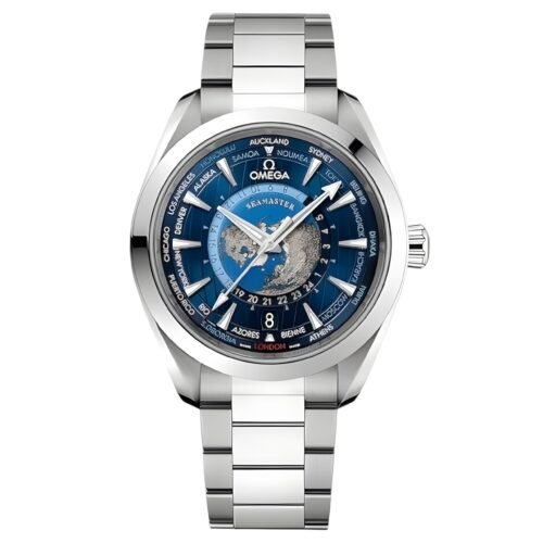 ساعة أوميغا ماستر للرجال بمينا زرقاء