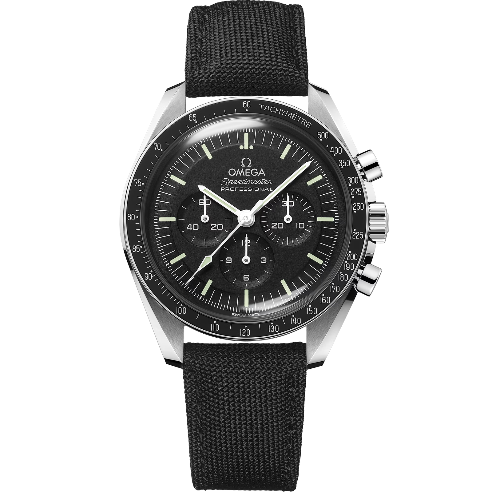 Omega Speedmaster Moonwatch Professional 42 mm, steel on coated nylon fabric strap