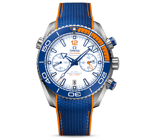 Omega Seamaster Planet Ocean 600M 45.5 mm, steel on rubber strap