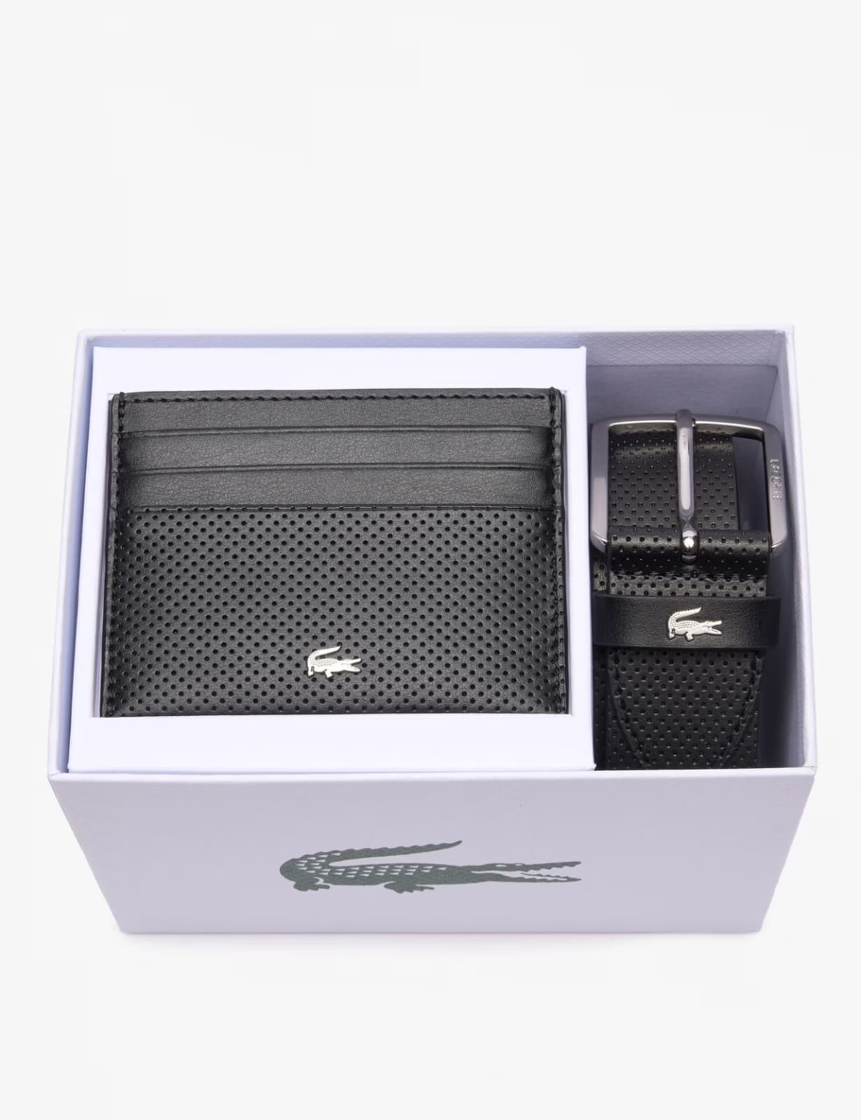 LC Black Leather Wallet-Belt Set For Men #159